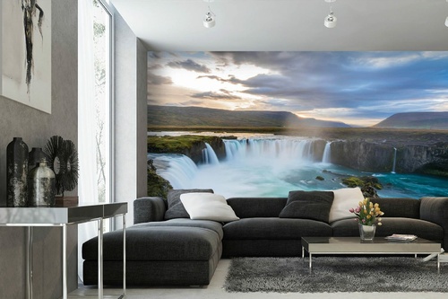 Vlies Fototapete - Godafoss-Wasserfall 375 x 250 cm